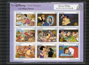 The Disney Classic Fairytales Briefmarken Grenada 30 Cent Schneewittchen, versiegelt - Bild 1 von 2