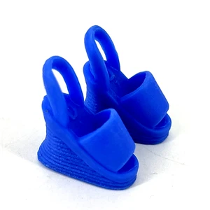 Sandalias de cuña de plástico azul Barbie zapatos suela gruesa muñeca moda - Imagen 1 de 5