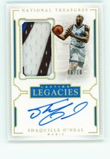 2015 Panini National Treasures Basketball Shaquille O'neal Patch Auto /10
