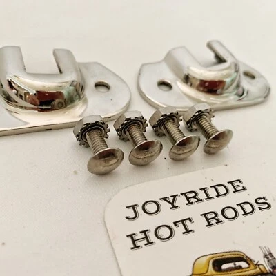 1928-32 Ford Radiator / Firewall Rod Brackets- Polished S/S - 1 Pair - Imagen 1 de 3