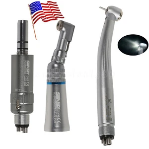 Dental High/Low Speed Handpiece Contra Air Motor /E-generator LED Turbine 4 Hole - Picture 1 of 25