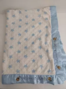 Coperta bambino Just Born bella come papà blu a pois bordo raso scimmie - Foto 1 di 13