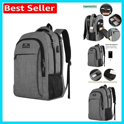 Bolsa ligera resistente al agua para computadora portátil para hombres y mujeres con puerto USB - 15,6 pulgadas Foto 1 de 4