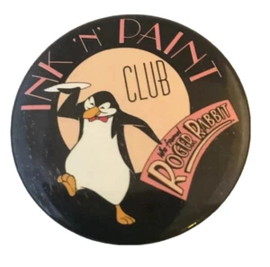Vtg Roger Rabbit Ink n' Paint Penguin Disney Nos Movie Pinback Pin Buttons RARE - Picture 1 of 2