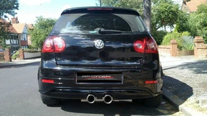 Silenciador de escape deportivo 2x90 VW Golf 5 6 GTI GTD TDI escape R32 R diseño - Imagen 1 de 2