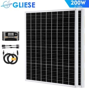 200W Solar Kits Solaranlage Inselanlage Garten Camping Wohnmobil PV Solarmodul - Bild 1 von 13