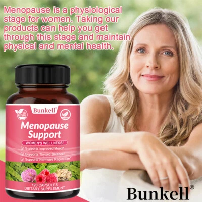 120 Cápsulas Menopausia Apoyo Estrógeno Equilibrio Regula el Estado de ánimo Salud de la Mujer Foto 1 de 4