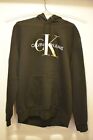 Calvin Klein Jeans Black Ck Pullover Sweatshirt With Hoodie Jacket Large