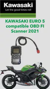 KAWASAKI MOTORCYCLE 6 PIN DIAGNOSTIC TOOL, OBD FI SCANNER 2021 Euro 5 - Picture 1 of 1