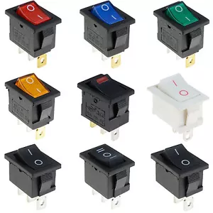 Interruttore a dondolo rettangolare on/off auto cruscotto cruscotto SPST 12 V - Foto 1 di 11