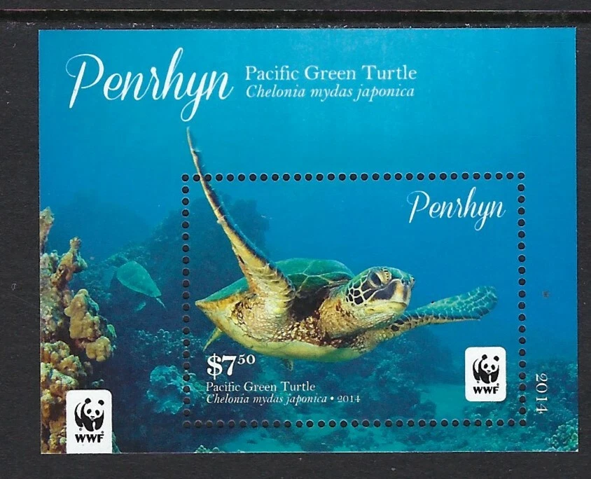 Penrhyn - Beautiful MNH Souvenir Sheet - WWF Turtle......................22L-35 - Image 1 of 1