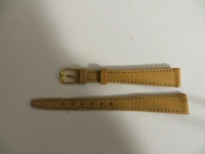 NOS Vintage Fleurus 12MM Beige Pigskin Leather Watch Band France LeJour Stock - Picture 1 of 3