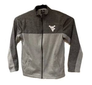 West Virginia Mountaineers Colosseum Full Zip Up Collar Jacket  Large Grey - Picture 1 of 11