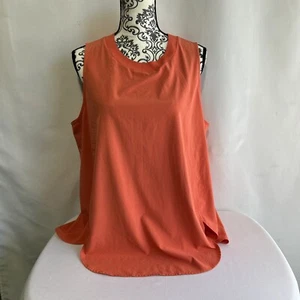 Canotta donna Athleta senza maniche girocollo orlo curvo elasticizzata XL arancione - Foto 1 di 10