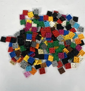 Lego 2x2 3022 Plates Mixed Colour Used x194 Red Blue Orange Pink Brown White - Picture 1 of 8