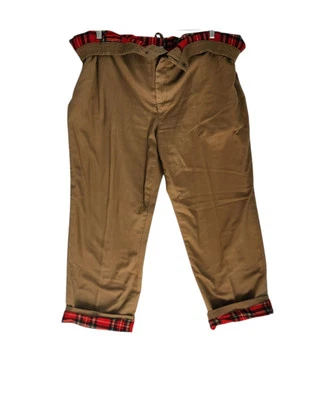 Habands Ice House 法兰绒内衬裤子棕褐色保暖男式尺寸 42L 42x32  — 第 1/4 张图片