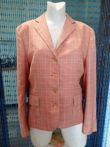 Giacca Donna Blazer sartoriale Puro Cashmere Drapers taglia S salmone Vintage 70 - Foto 1 di 12