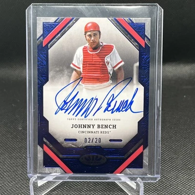Johnny Bench 2025 Topps Tier One Auto /20 Reds HOF - Image 1 of 2