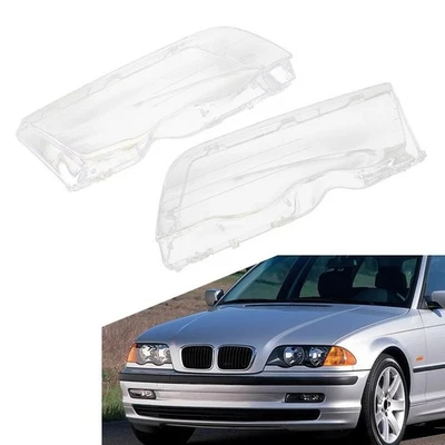 Replacement Clear Headlight Lens Cover For BMW E46 9801 3 Series 4 Door - Image 1 of 4
