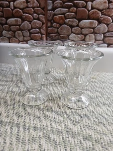 4-Anker Hocking Eisbecher Gläser 5" hoch - Bild 1 von 6