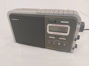 SONY ICF-M770L Portable Radio FM AM LW Digital Tuning 28 Presets Grey/Silver - Picture 1 of 9