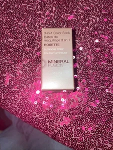 Mineral Fusion 3-In-1 Color Stick Rosette 0.18 oz For Cheeks Eyes Lips Authentic - Picture 1 of 7