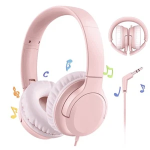 Mpow Kids Headphones for Kids - Pink - Foldable Safe Volume - A0044 - Picture 1 of 11