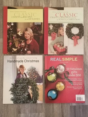 4 Martha Stewart Classic Christmas Handmade Crafts Recipes Organizing Holidays + - Image 1 of 4