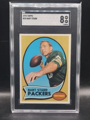1970 Topps Fútbol #30 Bart Starr Calificado 8 SGC Green Bay Packers Foto 1 de 4