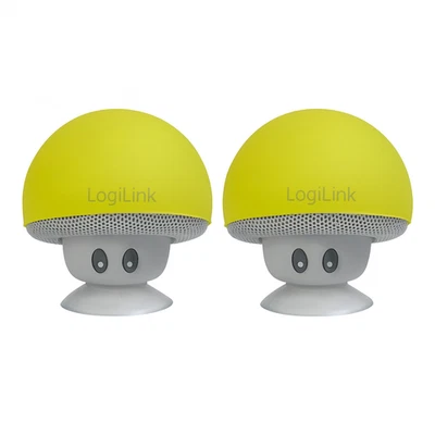 2 Stück Bluetooth Lautsprecher Box Musikbox kabellos  "Mushroom"-Design gelb - Bild 1 von 4