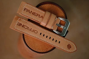 Handmade beige PAM strap Officine Panerai strap size 24/22 (or size 22 26 27) - Picture 1 of 5