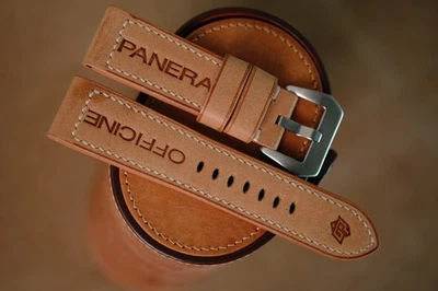 Correa PAM beige hecha a mano Officine Panerai correa talla 24/22 (o talla 22 26 27) Foto 1 de 4