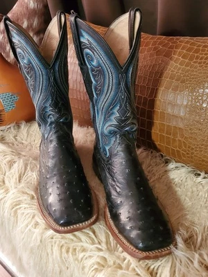 Botas Durango Avestruz Pluma Completa Exóticas Damas Talla 10M Foto 1 de 4