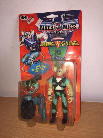 Galoob Biker Mice from Mars Freedom Fighters RAD REBEL VINNIE Figure MOC, 1994 Cover