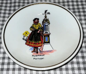 Vintage Portugal Souvenir Teller handbemalt 4" Deko Teller Algarue Potugal - Bild 1 von 11