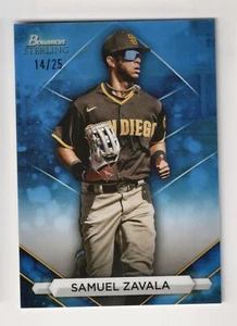 2023 Bowman Sterling Prospects rifrattore blu /25 Samuel Zavala #BSP-79 - Foto 1 di 2