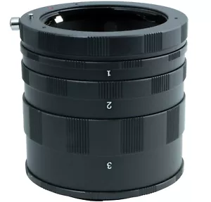 Macro Extension Tube Ring Set for Pentax K-3, K-50, K-500, K-30, K-5, K-7 Camera - Picture 1 of 6