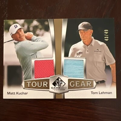 2024 Upper Deck SP Game Used Matt Kuchar & Tom Lehman Dual Relic Card #43/49 - Image 1 of 2