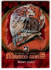 2012-13 In The Game Between Pipes Masked Men 5 Rainbow Manny Legace #MM-24