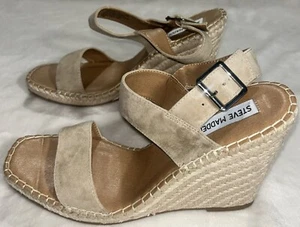 ❤️Size 10❤️Steve Madden Women's Upstage Wedge Sandal, Tan Suede - Picture 1 of 11