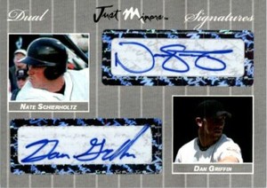 2007 Nate Schierholtz * Dan Griffin * Autograph Rookie SILVER Auto #/25