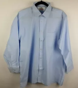 Camicia elegante blu uomo Van Heusen nuova vintage made in Gran Bretagna taglia 17,5 - Foto 1 di 9