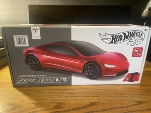Hot Wheels 1/10 White Tesla Roadster RC Car Radio Remote Control Model NIB HTF - Picture 1 of 8