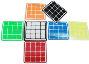 Ersatz Aufkleber für Dich Rubiks ́s Würfel 4x4 Farben fluoreszierend quadratisch geschnitten - Bild 1 von 1