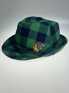 Chicago Blackhawks Fedora Hut Erwachsene grün kariert Einheitsgröße OSFM HOCKEY - Bild 1 von 7