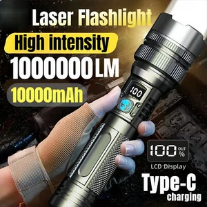1000000LM LED Taschenlampe USB Digitalanzeige IPX8 Langlebig Camping Notfall - Bild 1 von 17
