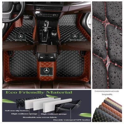 Fit Mercedes-Benz 1998-2024 All Models Car Floor Mats Waterproof Custom Carpets - Image 1 of 4
