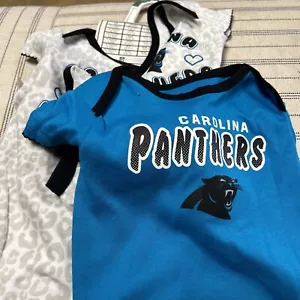 Carolina Panthers 3 Piece Creeper Set 18 Mo - Picture 1 of 4