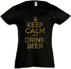 Keep Calm And Drink Beer Kids Girls T-Shirt Brewery Brewer Alcohol Party drunk