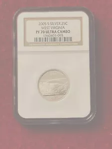 2005-S SILVER 25c WEST VIRGINIA NGC PF 70 ULTRA CAMEO - Picture 1 of 2